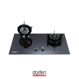 Built-in-HOB Glass Top 2 Gas Burner, DF-GB2C